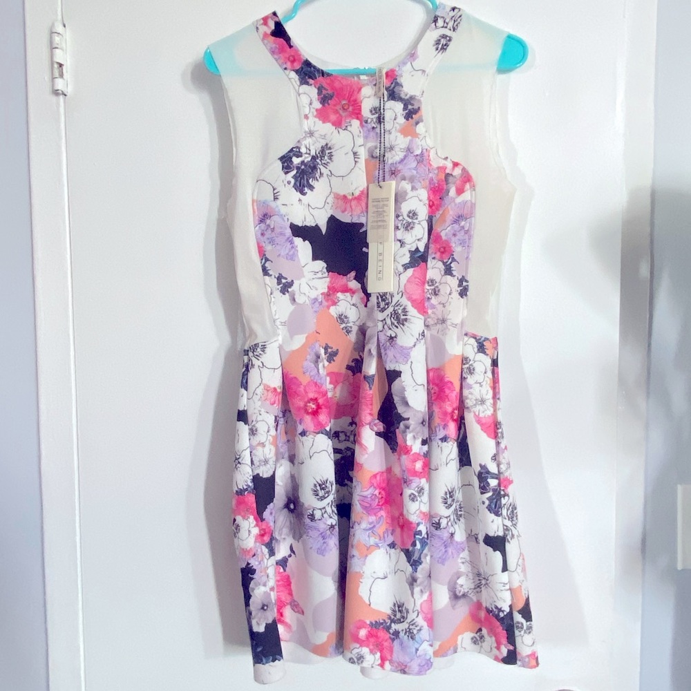 State of Being Floral Dress with Mesh Details